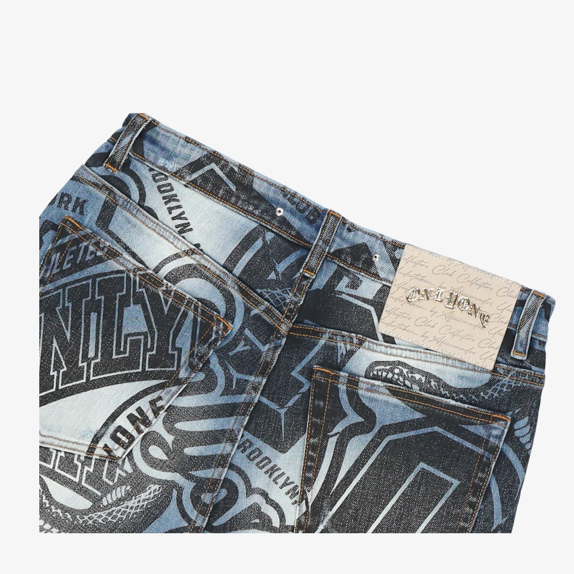 All Over Blue Print Jean - Image 3